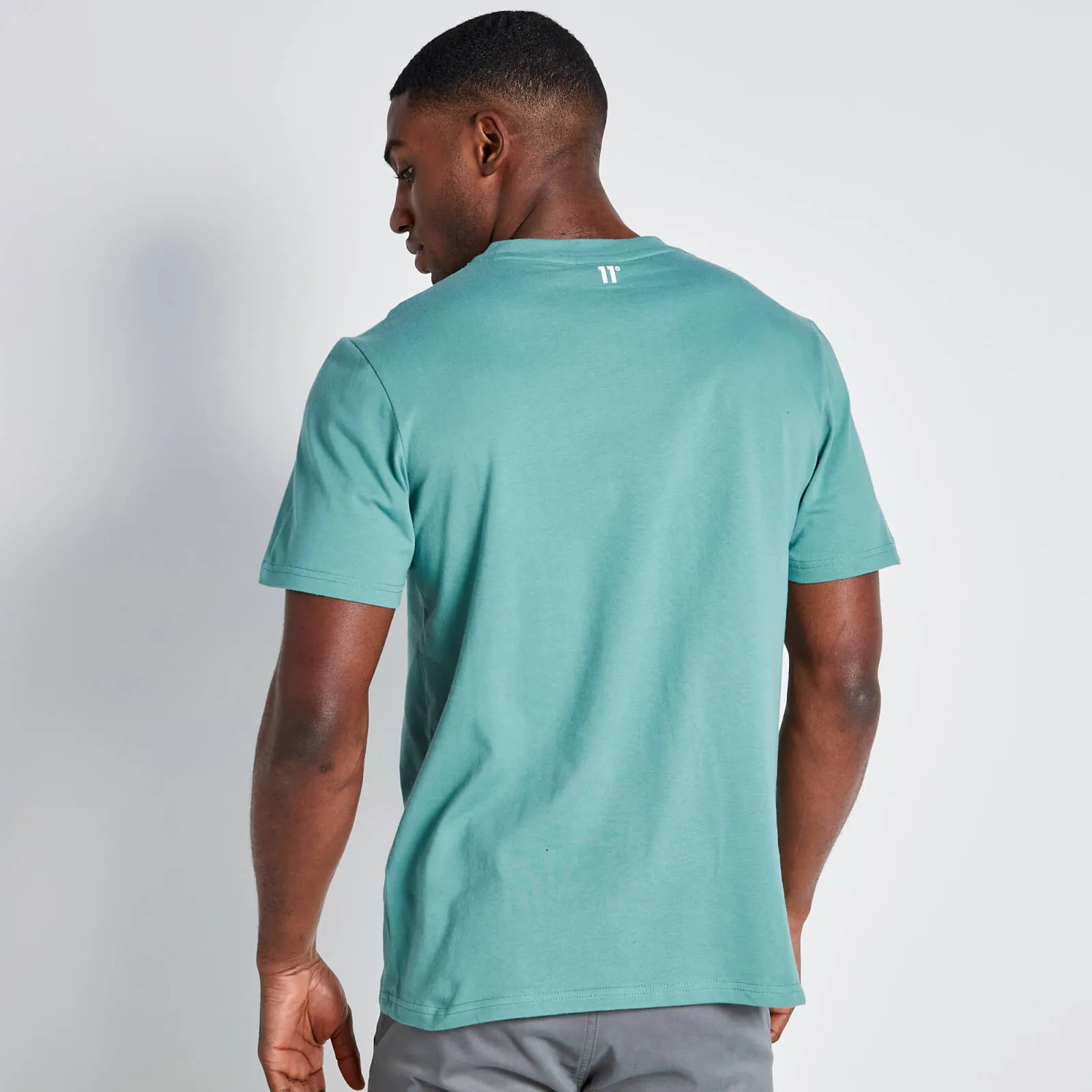 11 Degrees Washed Green Chest Taped T-Shirt $34.99