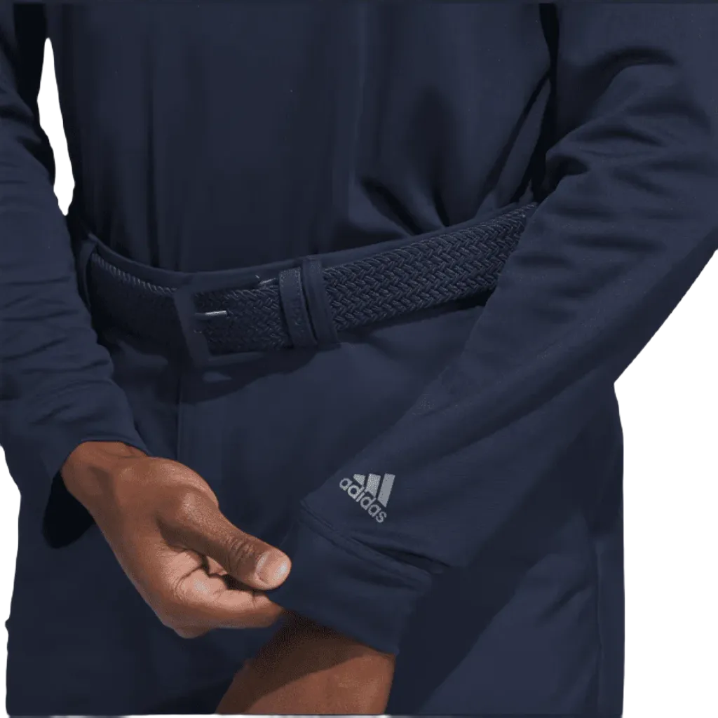 Adidas Navy Long Sleeve Polo Shirt.