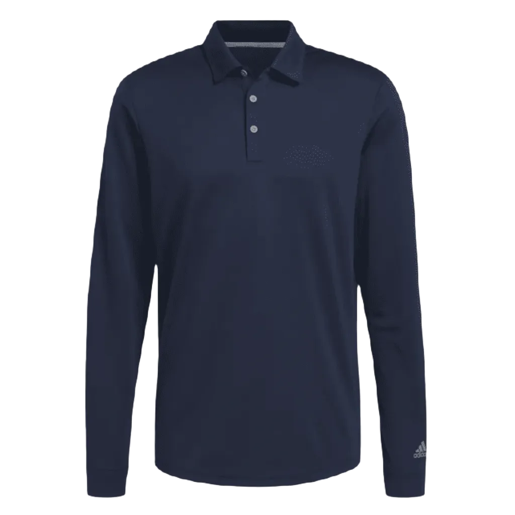 Adidas Navy Long Sleeve Polo Shirt.