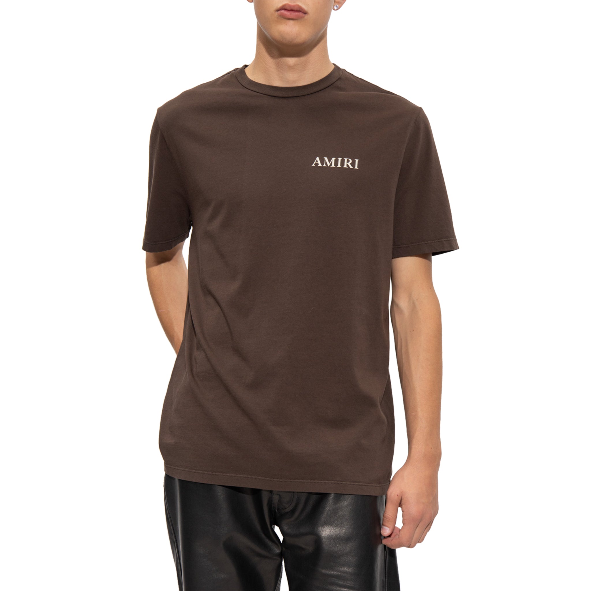 Amiri Brown Puff Logo T-Shirt