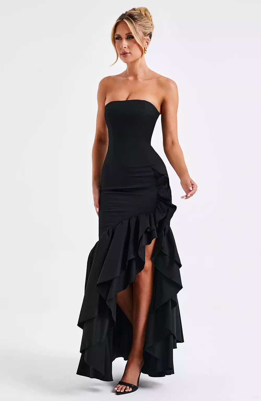 Angelina Black Maxi Dress