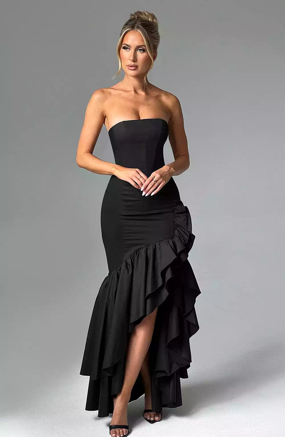 Angelina Black Maxi Dress