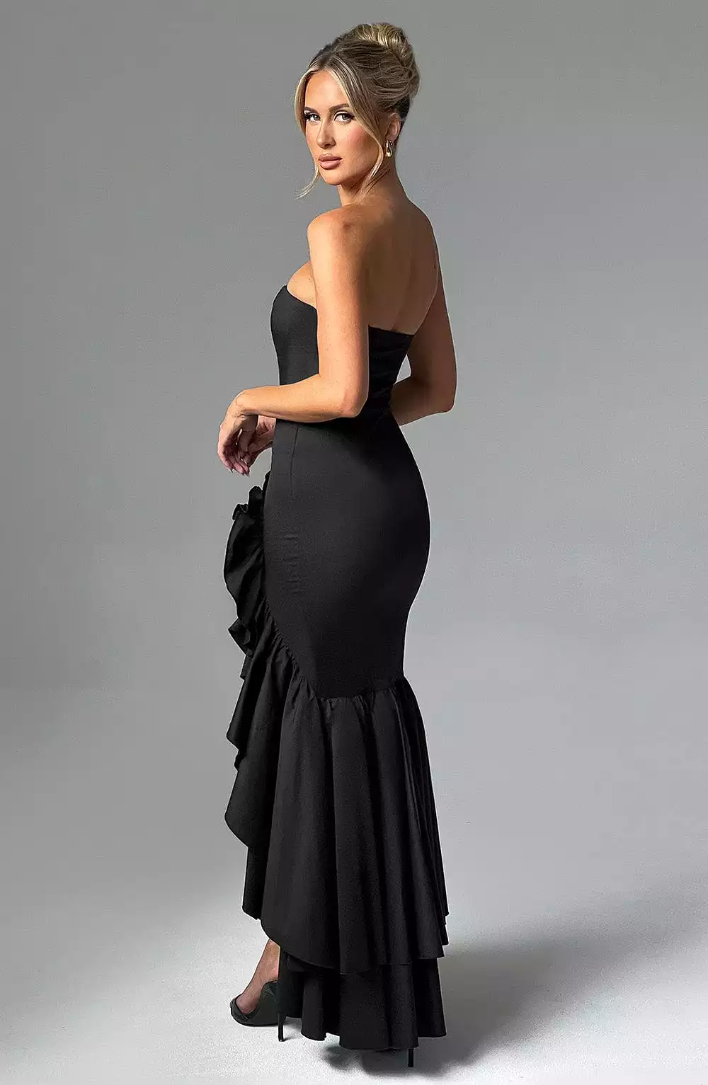 Angelina Black Maxi Dress