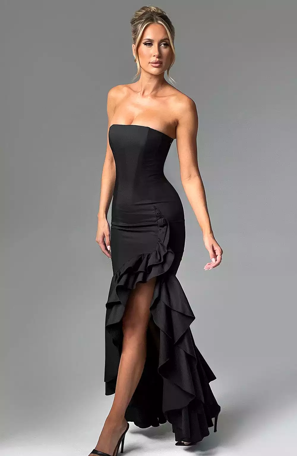 Angelina Black Maxi Dress