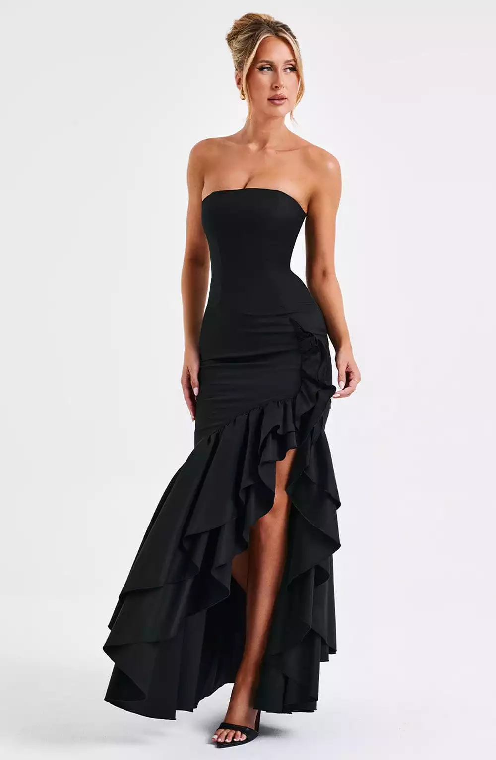 Angelina Black Maxi Dress