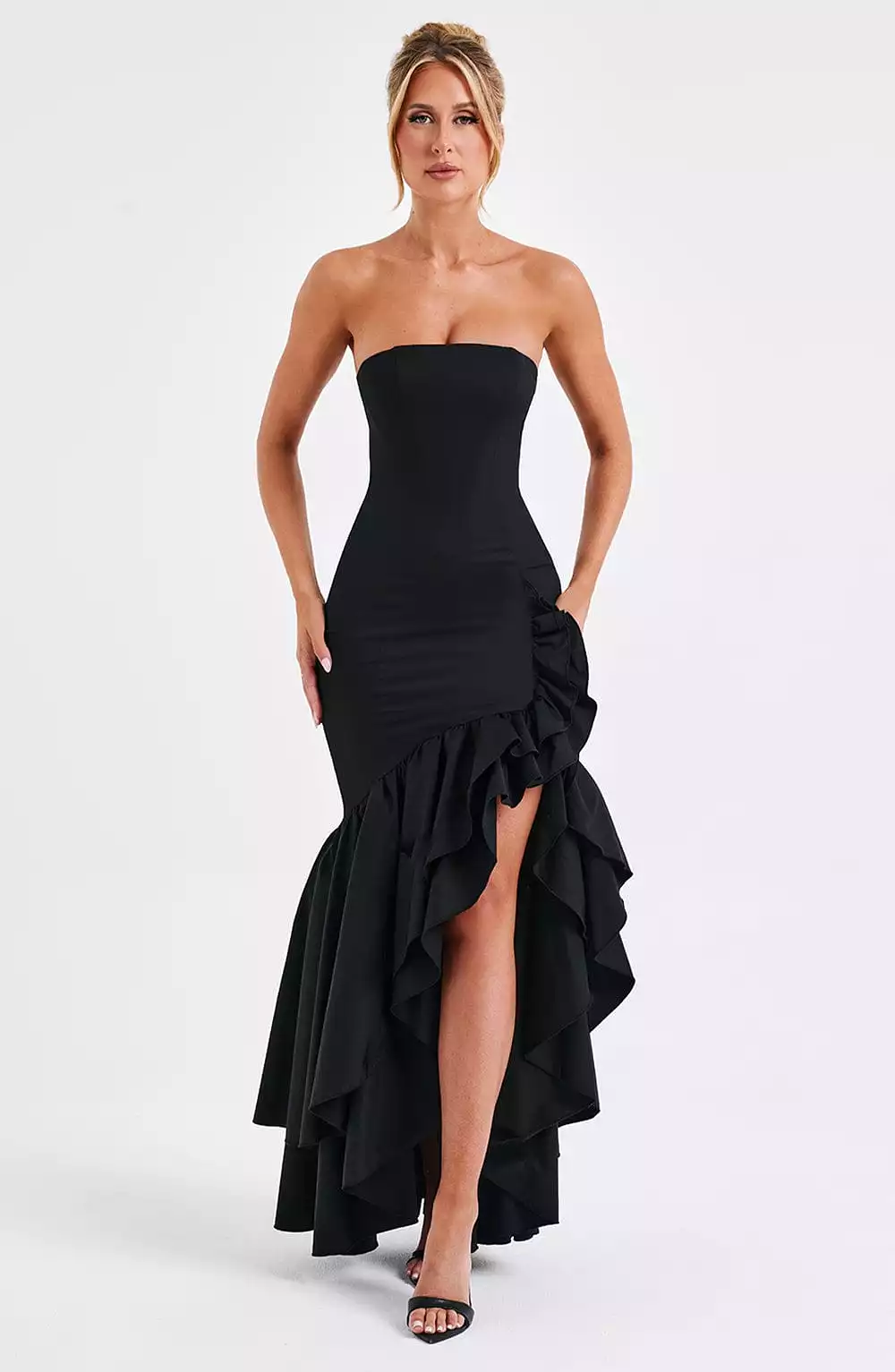 Angelina Black Maxi Dress