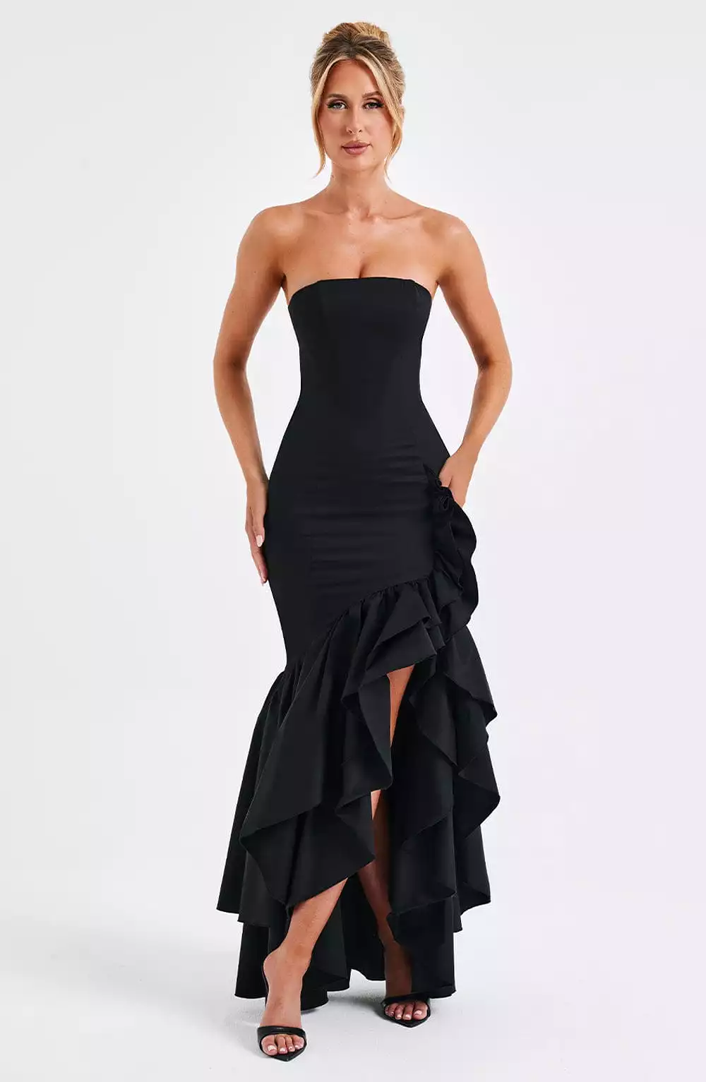 Angelina Black Maxi Dress