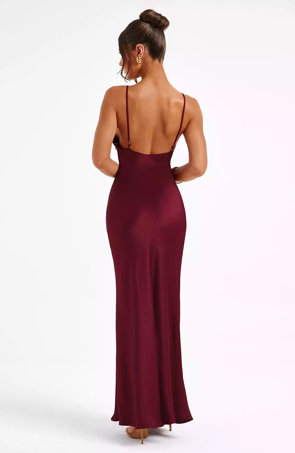 Anja Maxi Dress - Burgundy - Shop Now