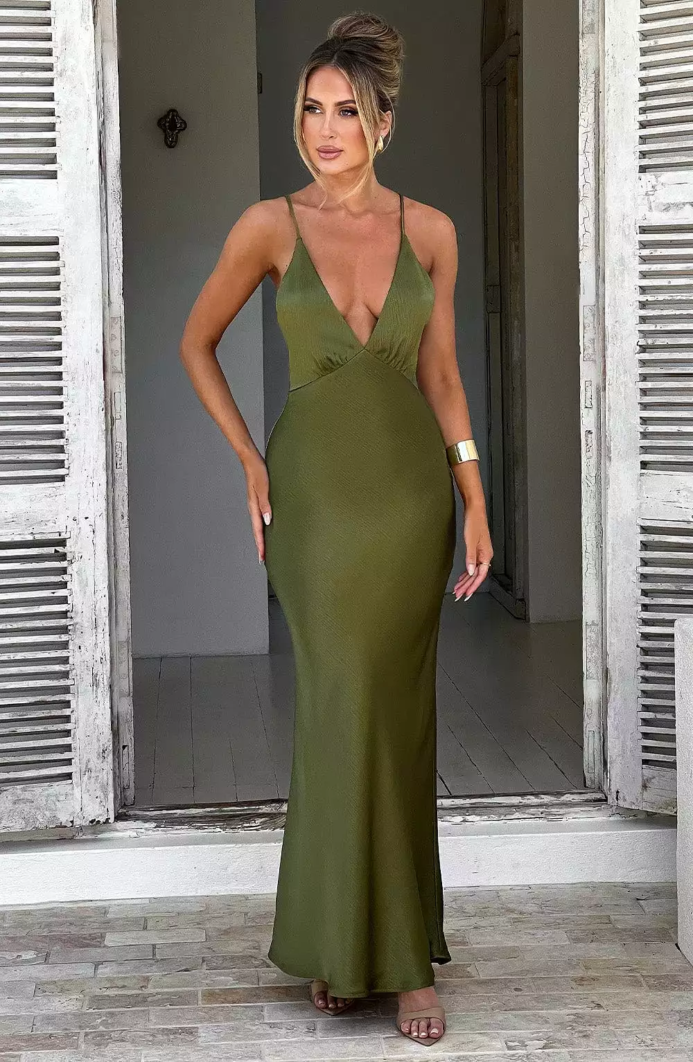 Anja Maxi Dress Khaki