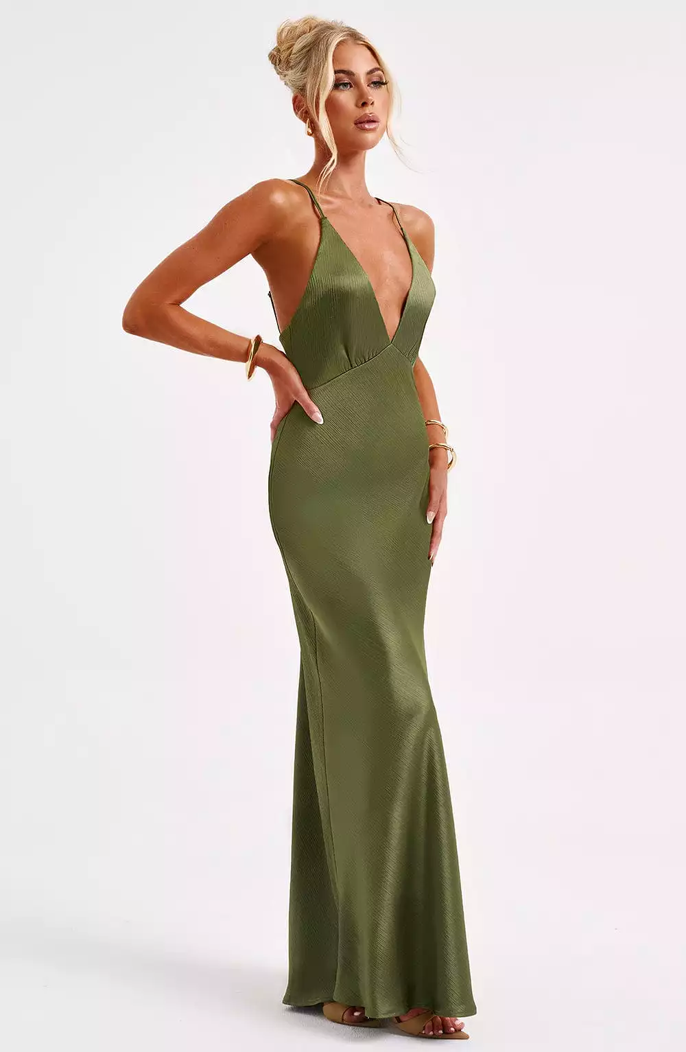 Anja Maxi Dress Khaki