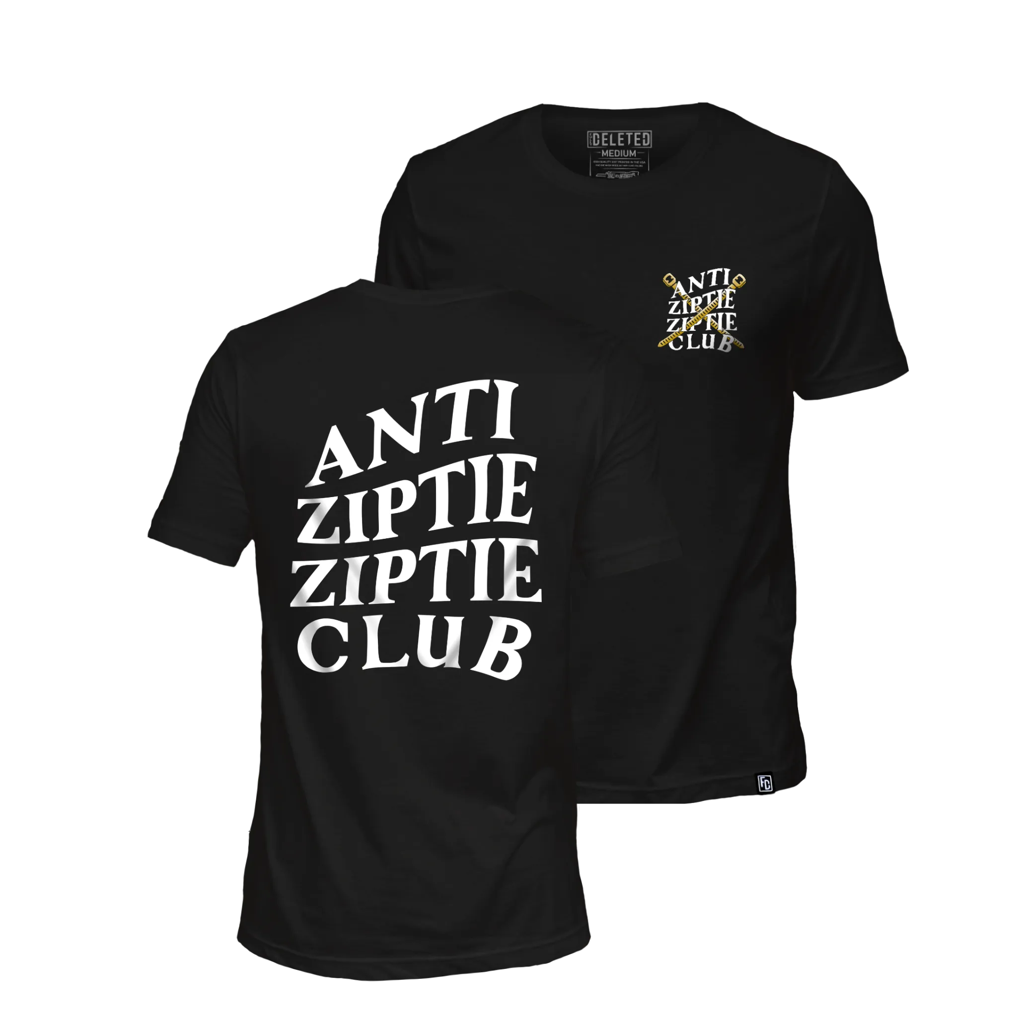 Black Premium T-Shirt - ANTI ZIPTIE ZIPTIE CLUB