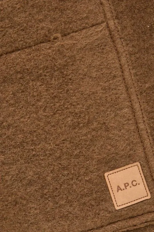 A.P.C. brown patch wool jacket veste emile