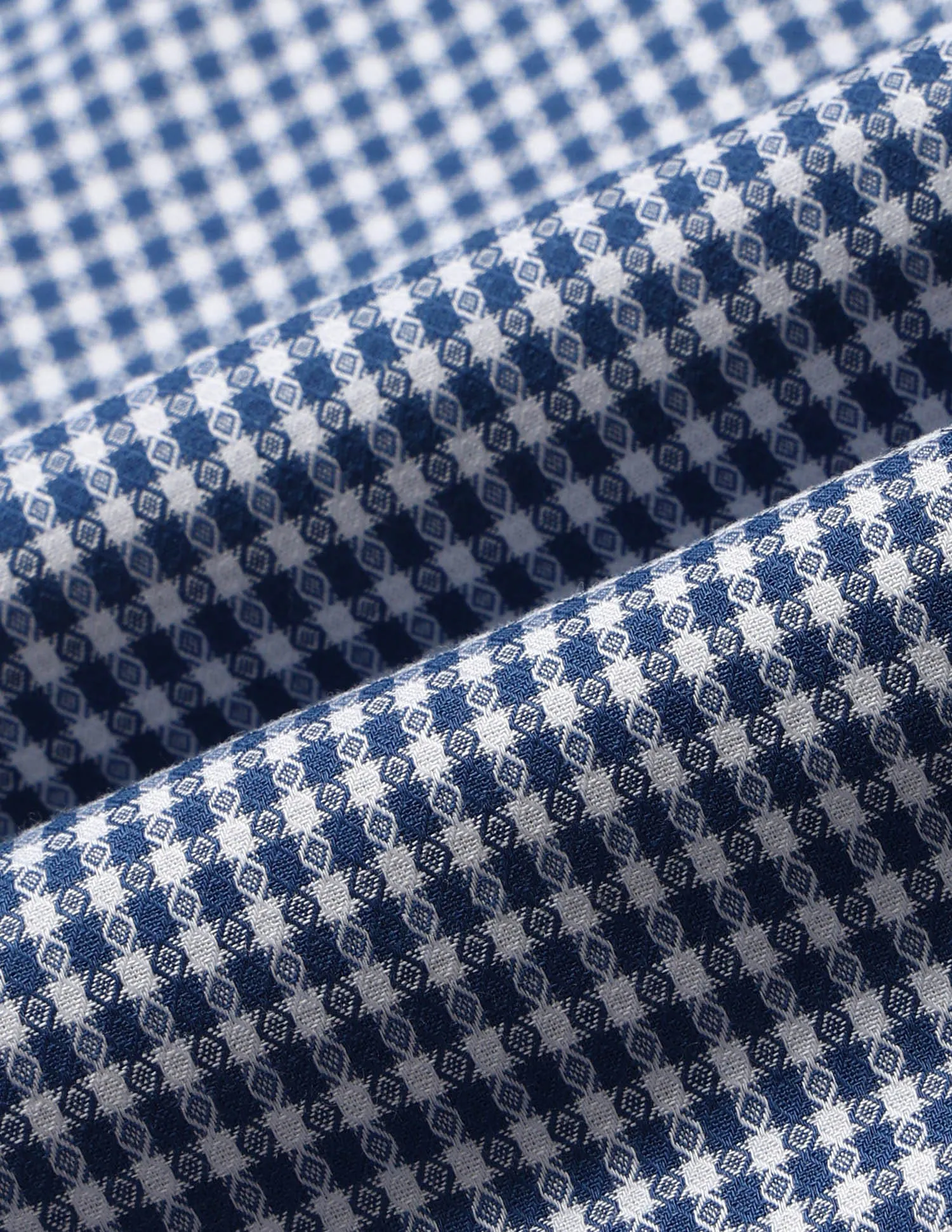 Arrow Gingham Pattern Cotton Shirt