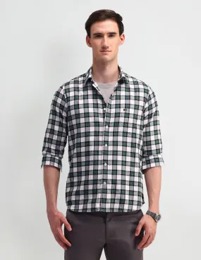 Arrow Sport Gingham Checks Cotton Shirt: Arrow Shirt Gingham Checks Cotton Clothing.