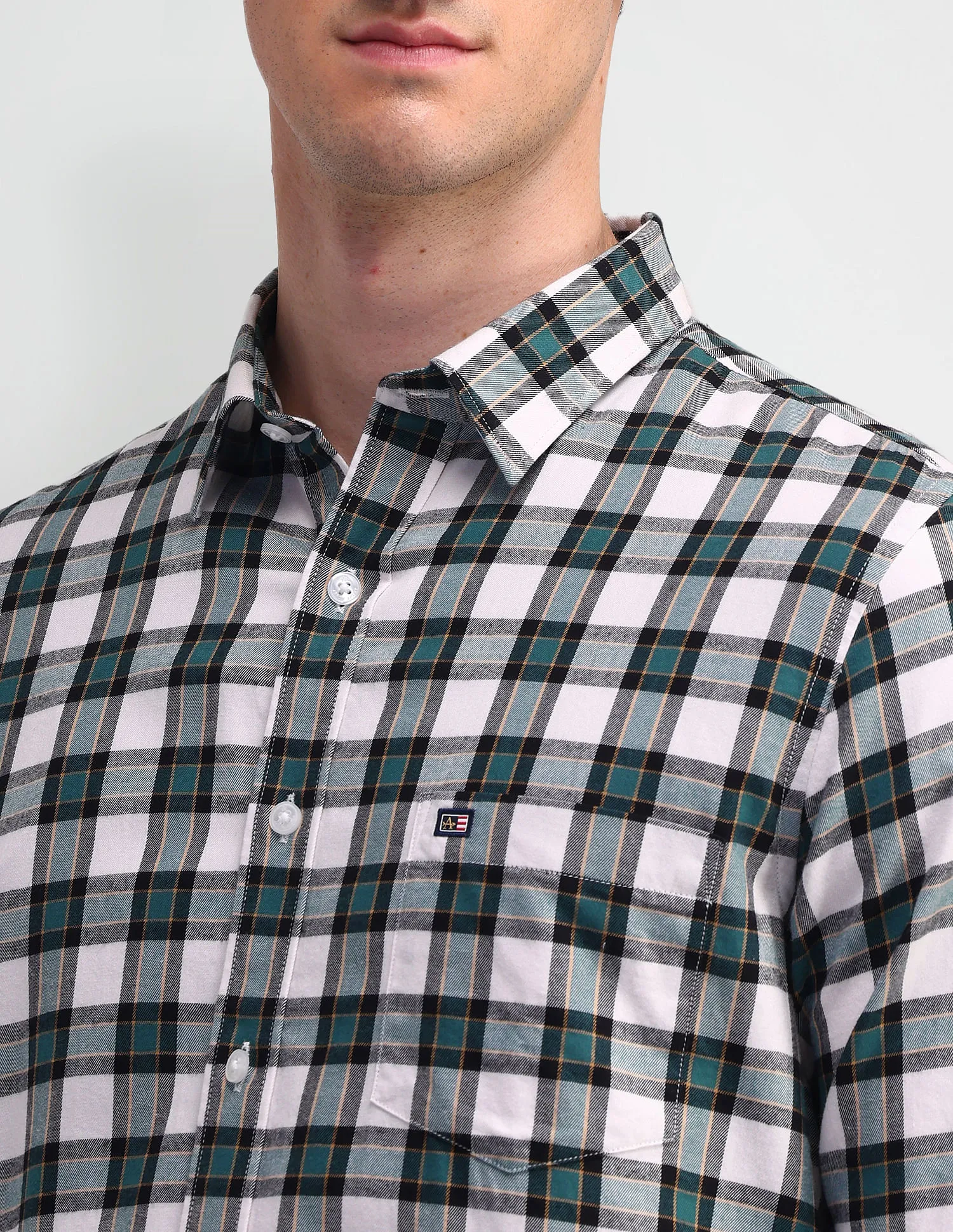 Arrow Sport Gingham Checks Cotton Shirt: Arrow Shirt Gingham Checks Cotton Clothing.