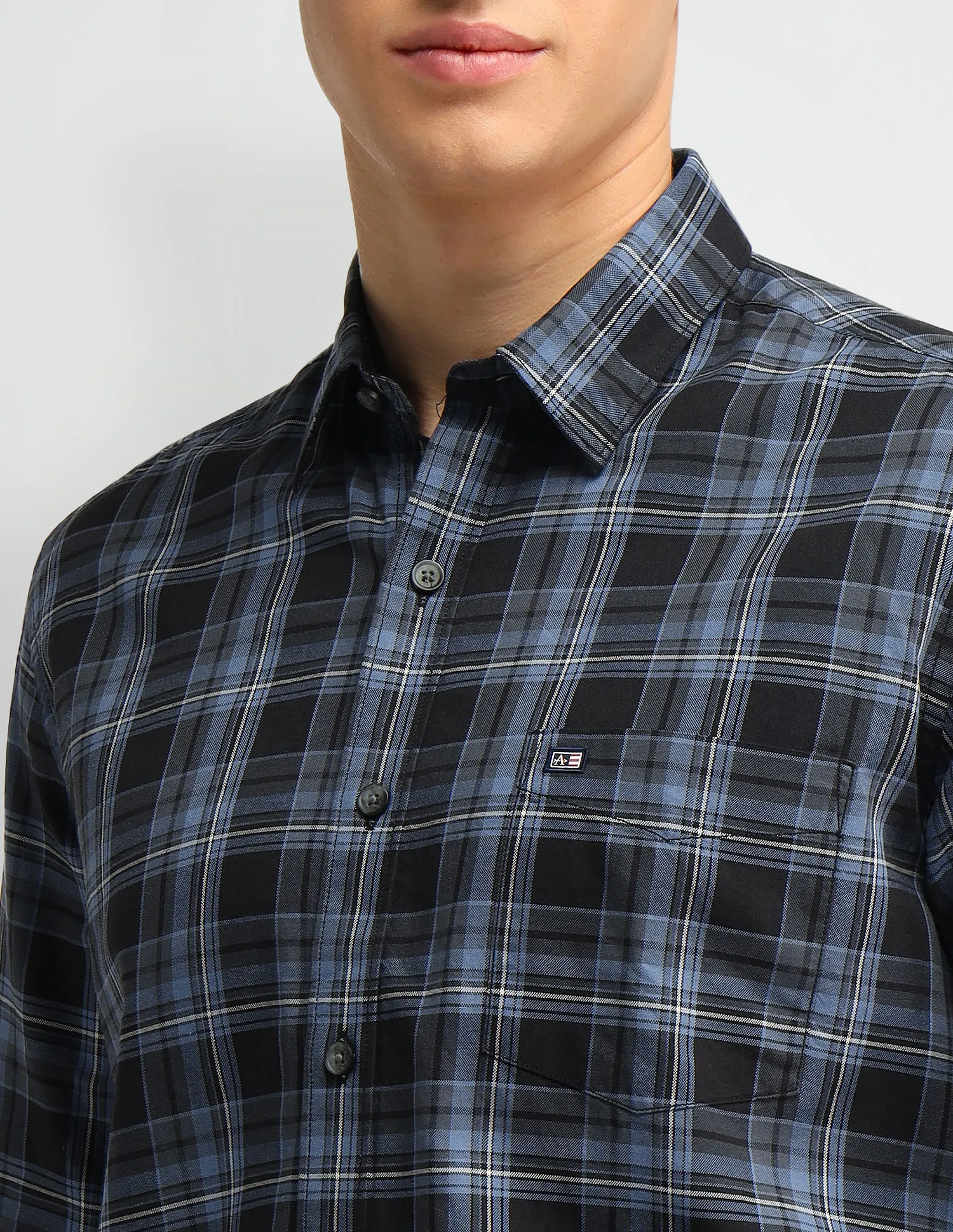 Arrow Sport Plaid Checks Slim Fit Shirt.