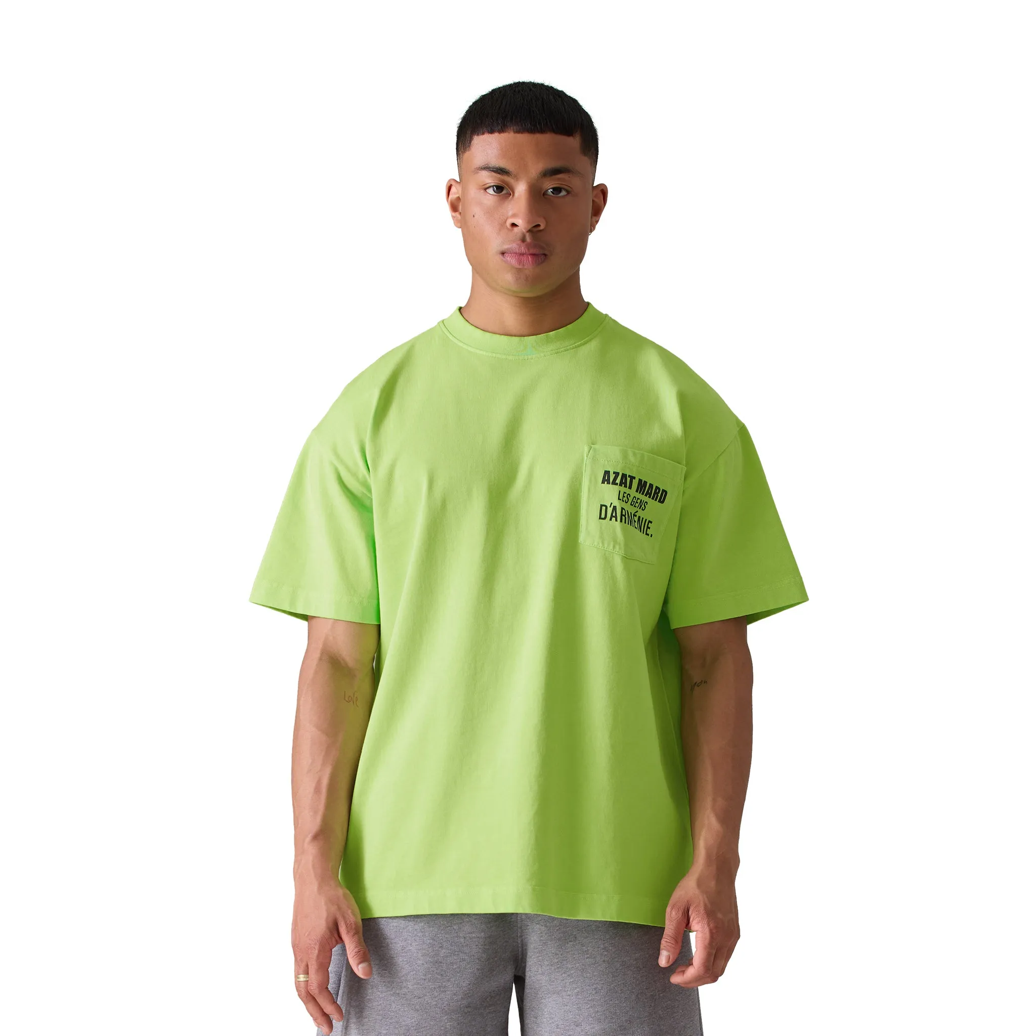 Lime Green Azat Mard Les Gens T-Shirt