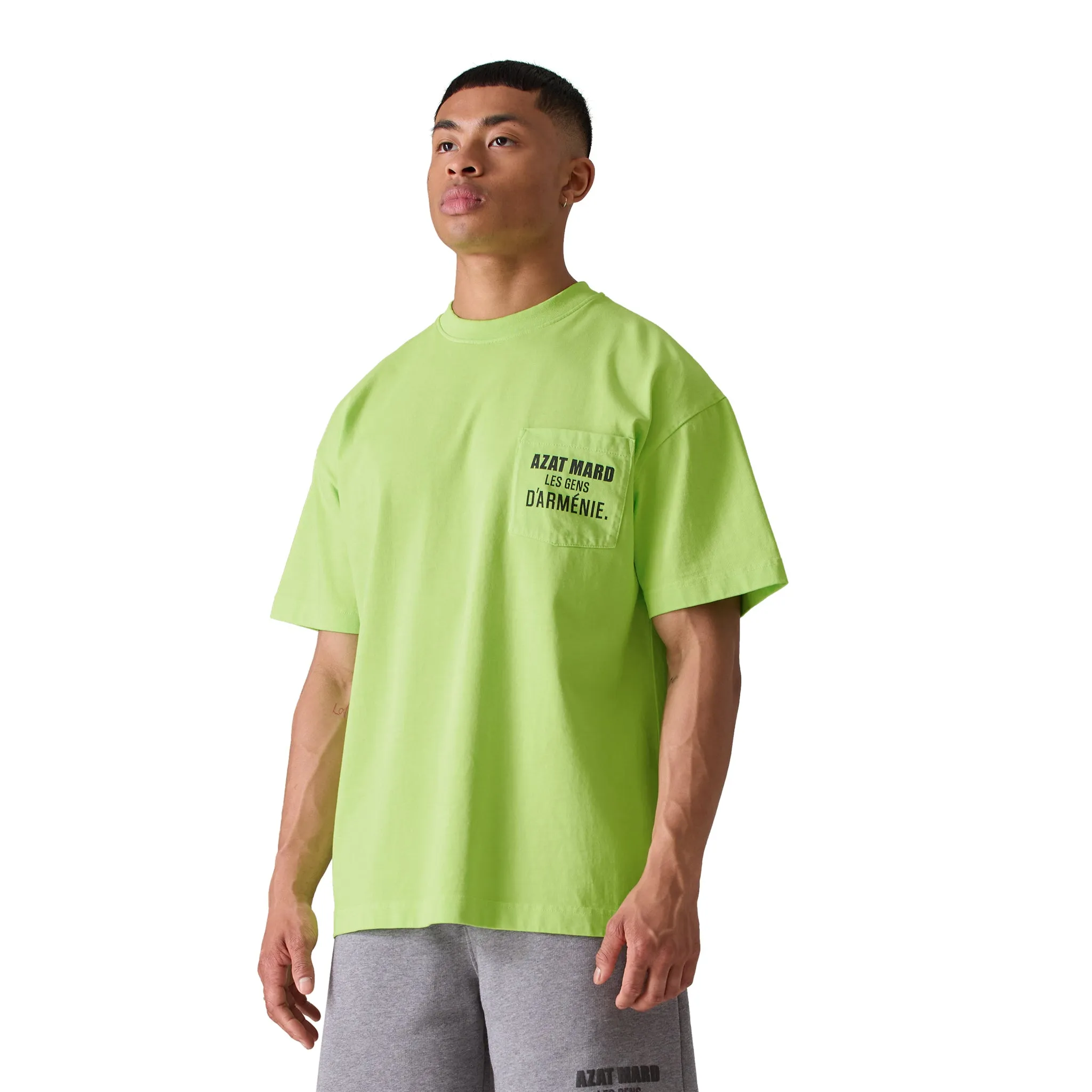 Lime Green Azat Mard Les Gens T-Shirt