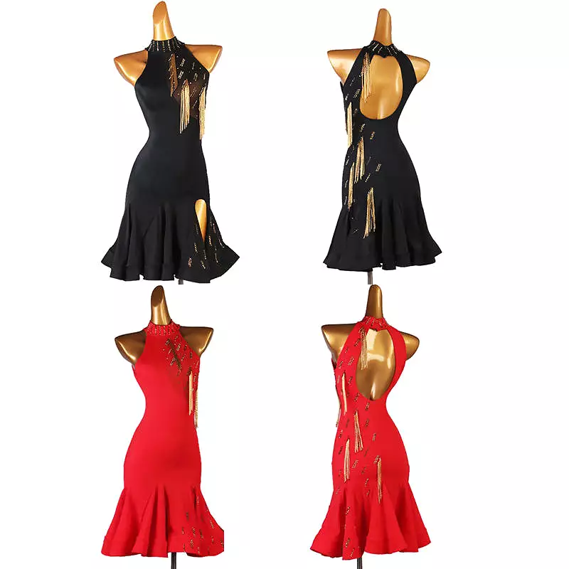 Ballroom Latin Dance Dress Red/Black LQ223 - Ravishing!