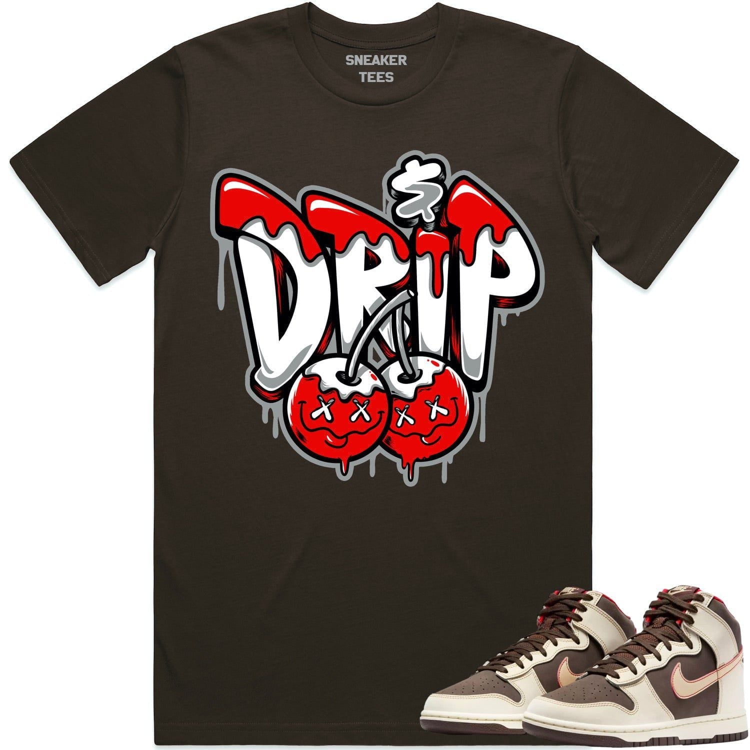 Baroque Brown Dunks Shirt - RED MONEY DRIP - Perfect Match