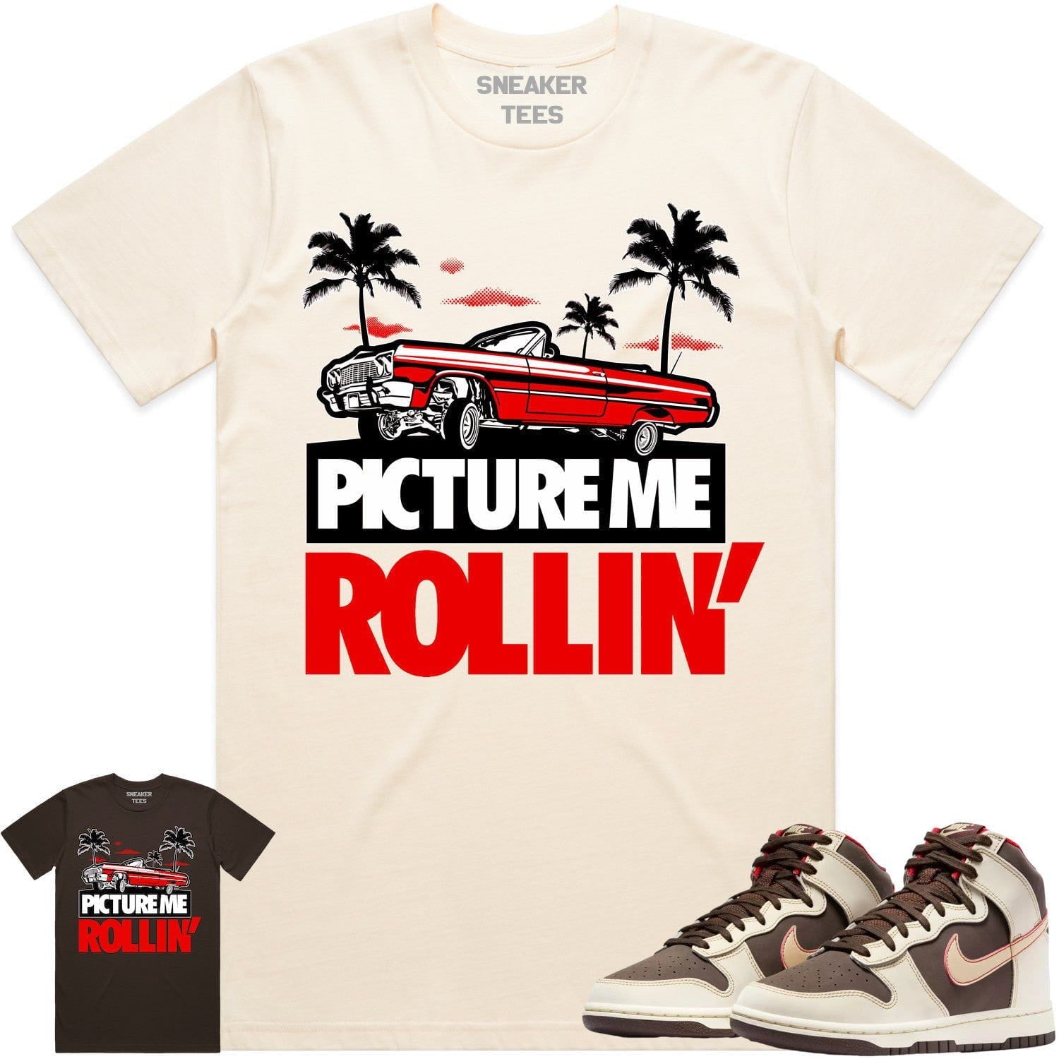 Baroque Brown Dunks Shirt - RED PMR - Perfect Matching