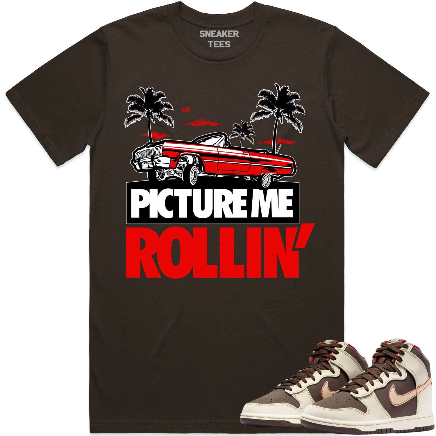 Baroque Brown Dunks Shirt - RED PMR - Perfect Matching