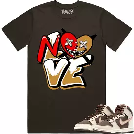 Baroque Brown Dunks Shirt - WHEAT NO LOVE BAWS - Matching Option