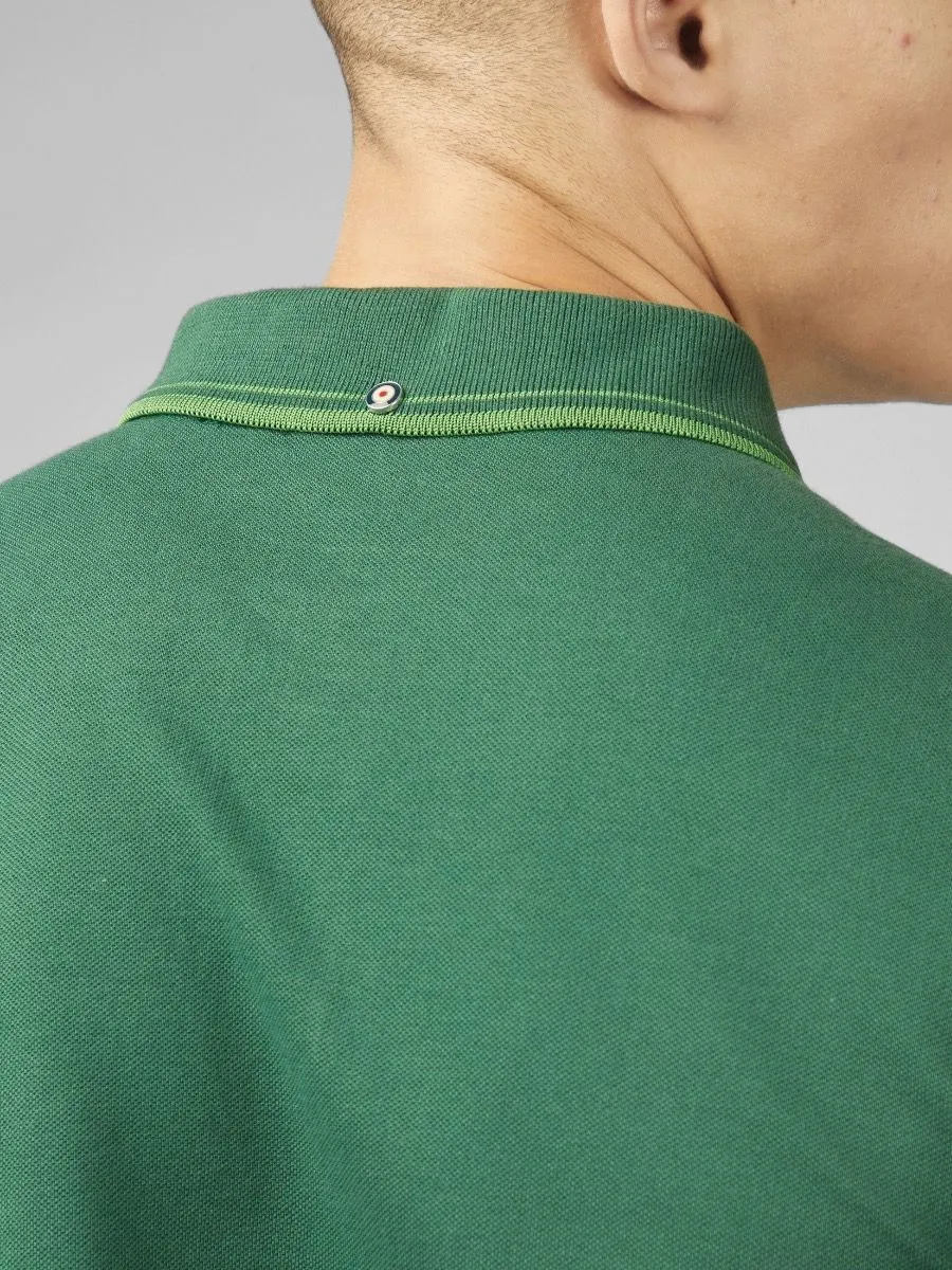 Ben Sherman Green Casual Polo Shirt with Short Sleeves