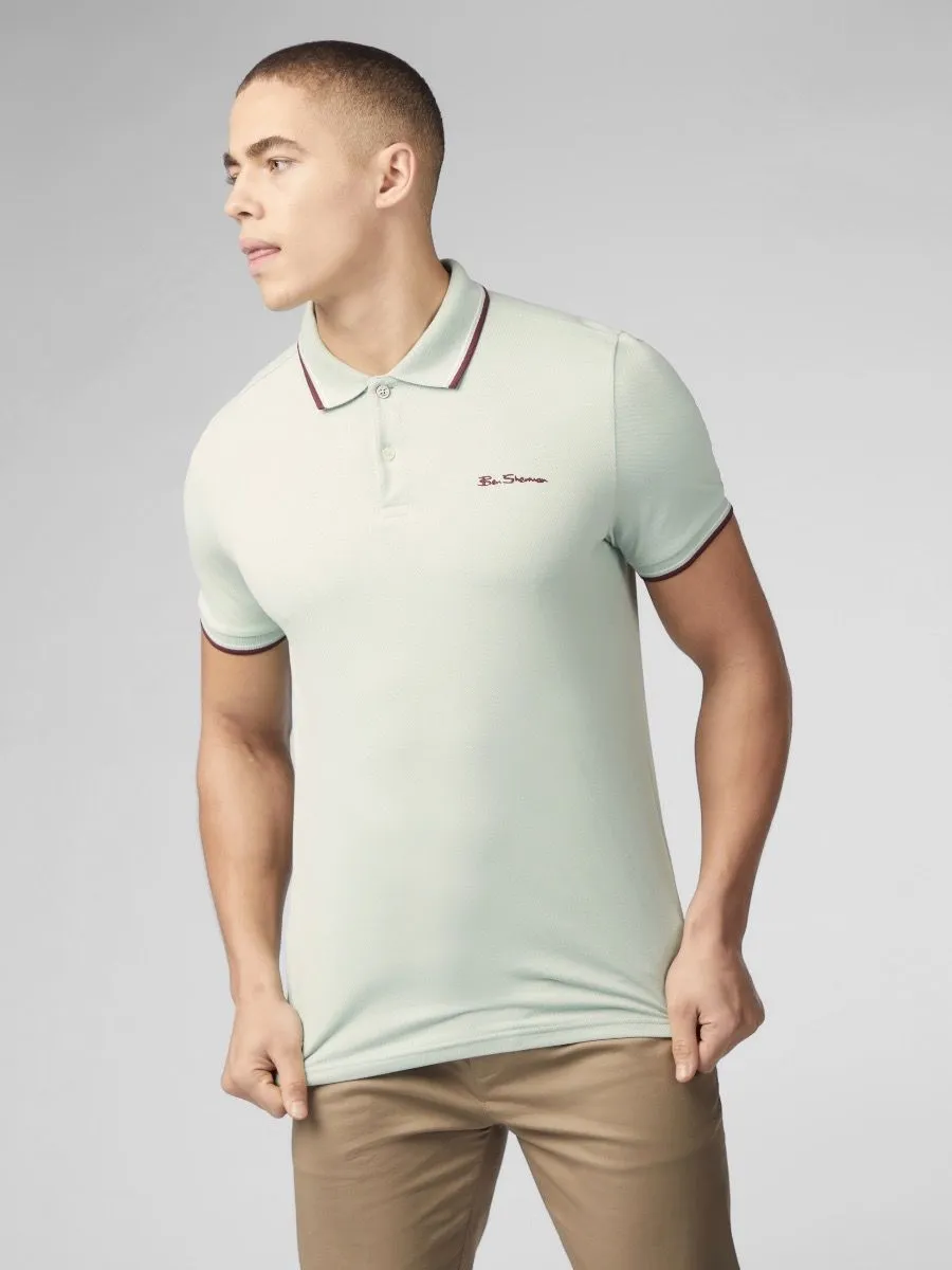 Ben Sherman Mint Casual Polo Shirt with Short Sleeves