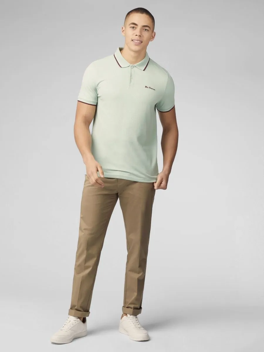 Ben Sherman Mint Casual Polo Shirt with Short Sleeves