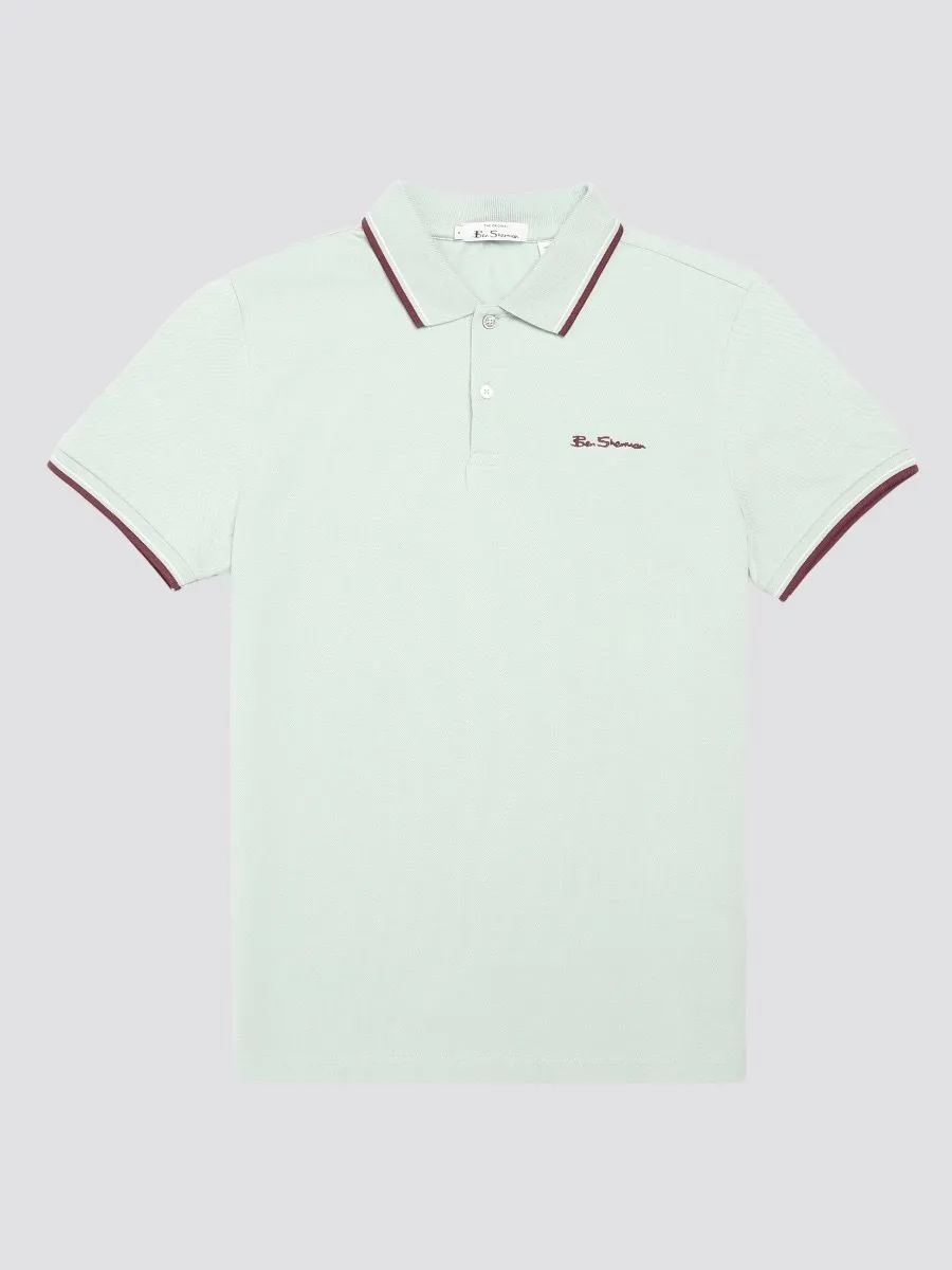 Ben Sherman Mint Casual Polo Shirt with Short Sleeves