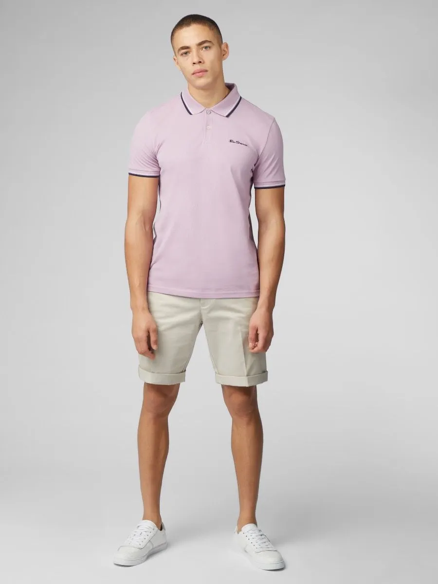 Ben Sherman Violet Casual Polo Shirt with Short Sleeves