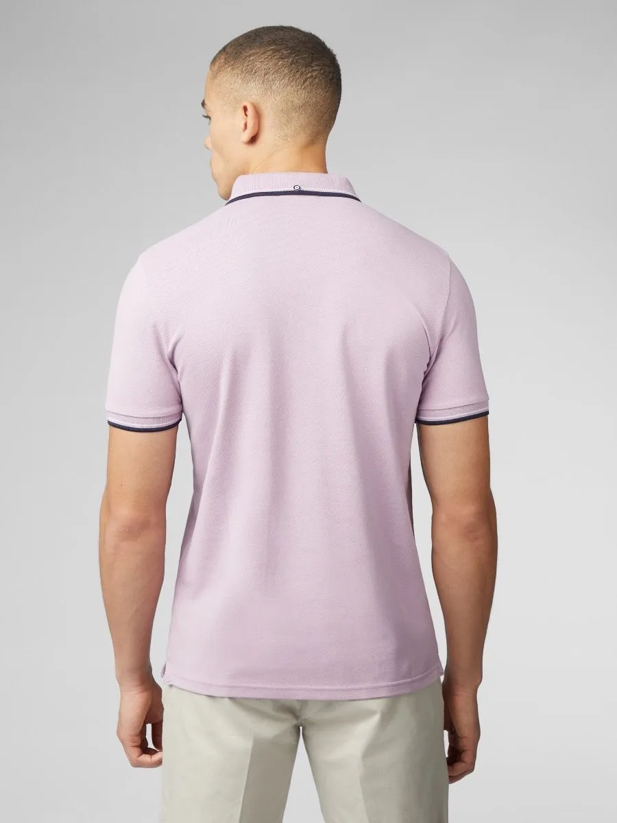 Ben Sherman Violet Casual Polo Shirt with Short Sleeves