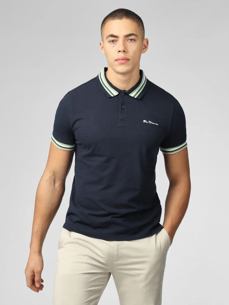 Dark Navy Short Sleeve Ben Sherman Polo Shirt