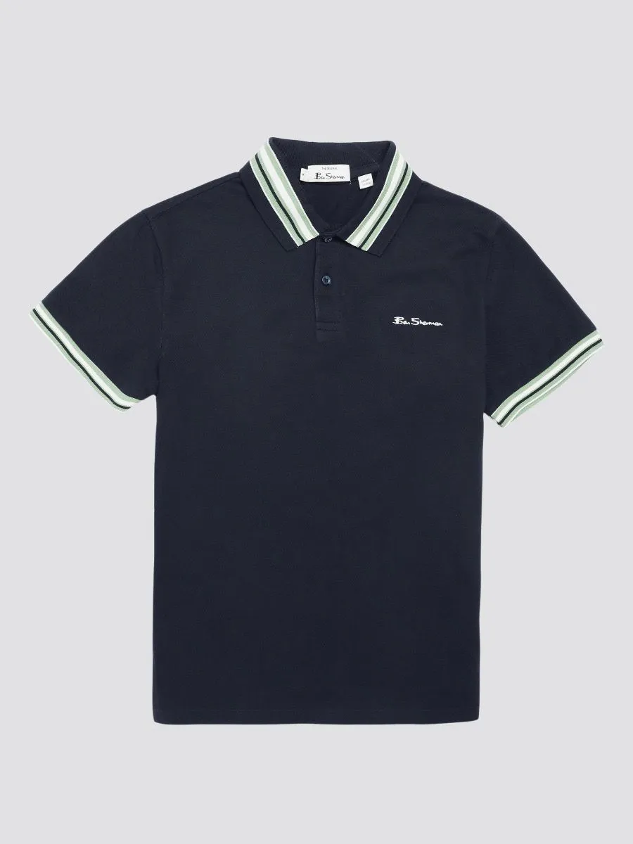 Dark Navy Short Sleeve Ben Sherman Polo Shirt