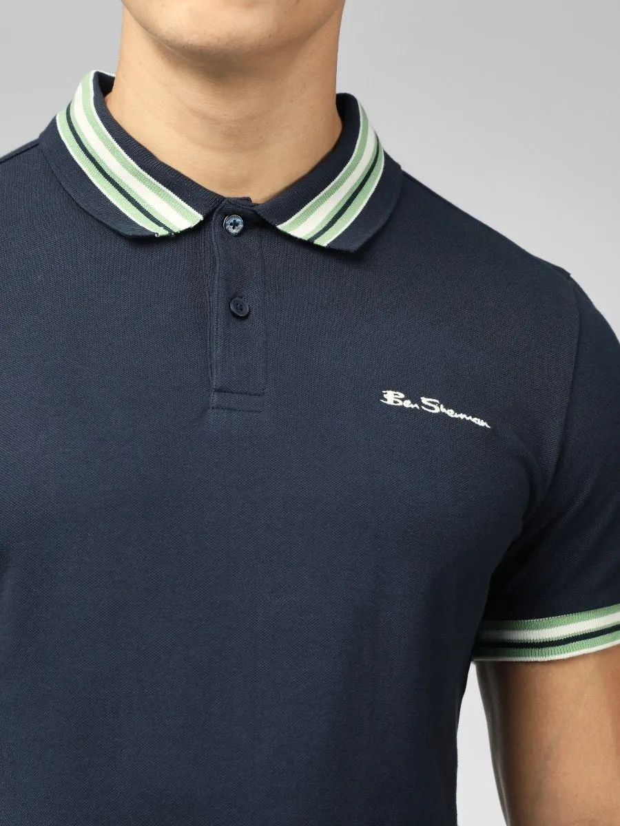 Dark Navy Short Sleeve Ben Sherman Polo Shirt