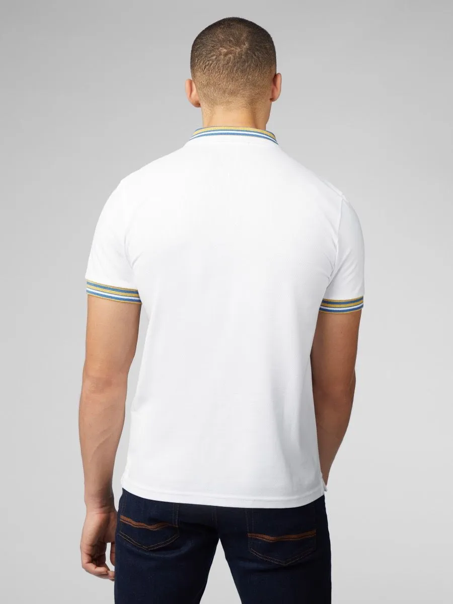 Ben Sherman House Collar Short Sleeve Polo Shirt in White