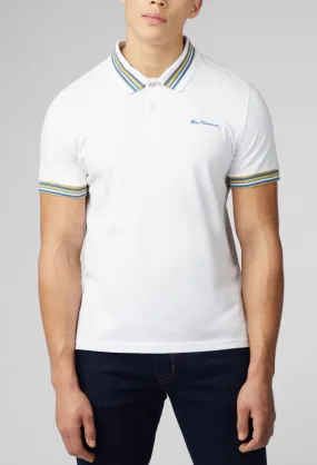 Ben Sherman House Collar Short Sleeve Polo Shirt in White