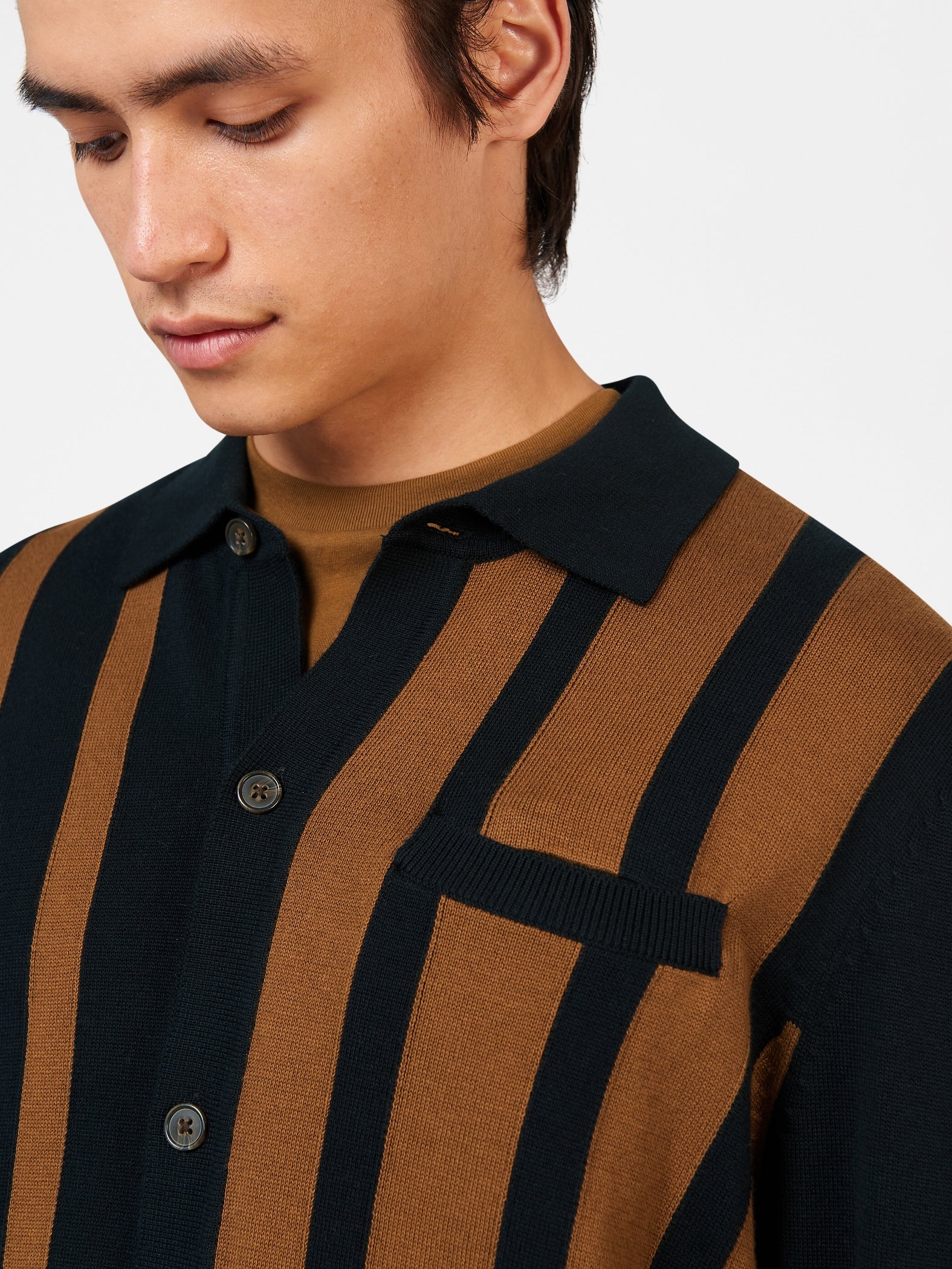 Ben Sherman Mens Striped Polo Shirt