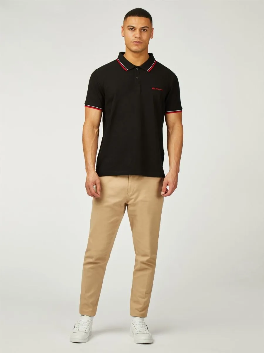 Ben Sherman Black Signature Pique Polo Shirt