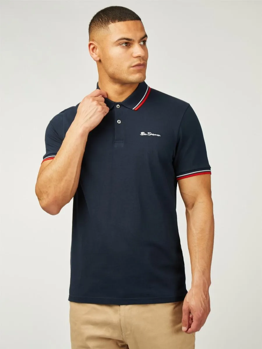 Dark Navy Ben Sherman Signature Pique Polo Shirt