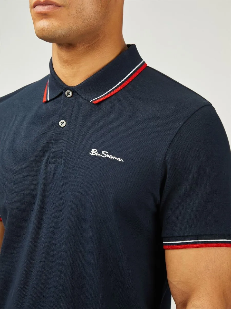 Dark Navy Ben Sherman Signature Pique Polo Shirt