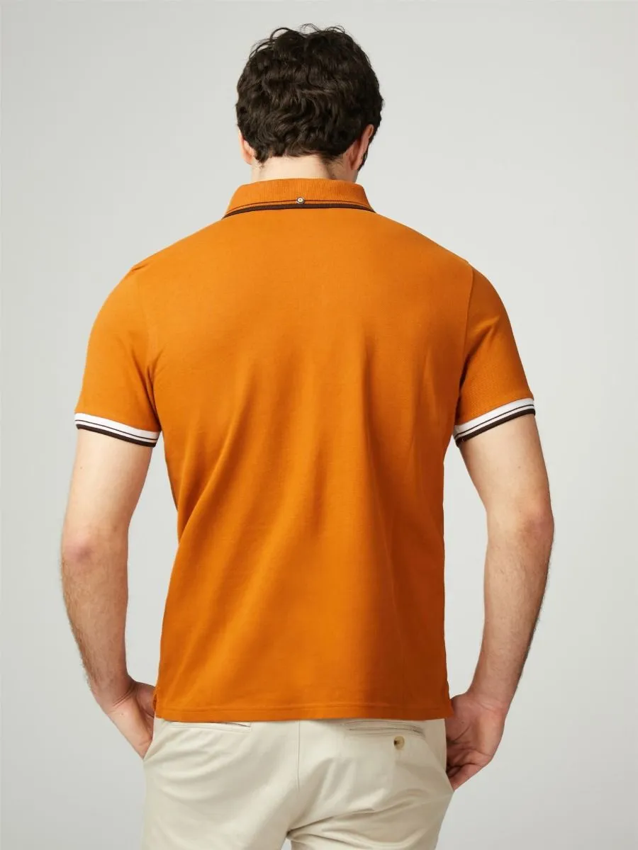 Orange Ben Sherman Pique Signature Polo Shirt