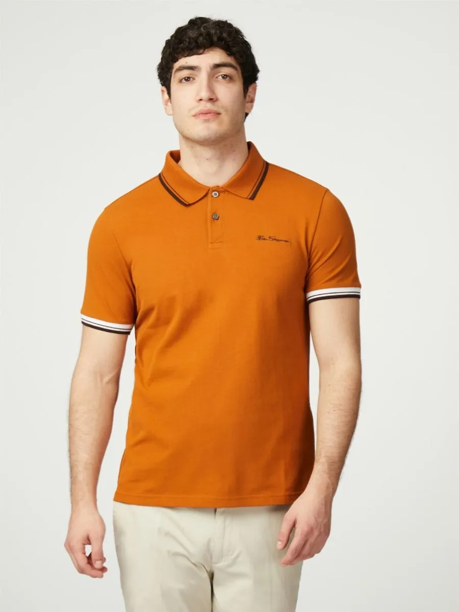 Orange Ben Sherman Pique Signature Polo Shirt