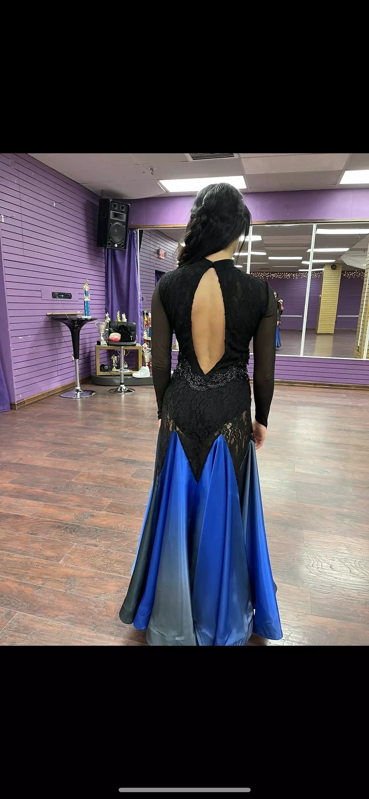 Black and Blue Ballroom Dress