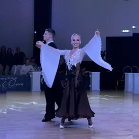 Black and White Ballroom Dress