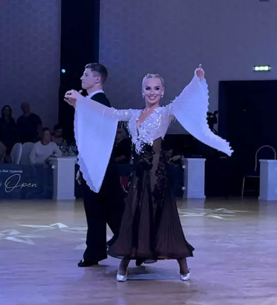 Black and White Ballroom Dress