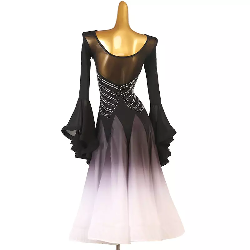 Black Ballroom Dress with Gradient | MQ345