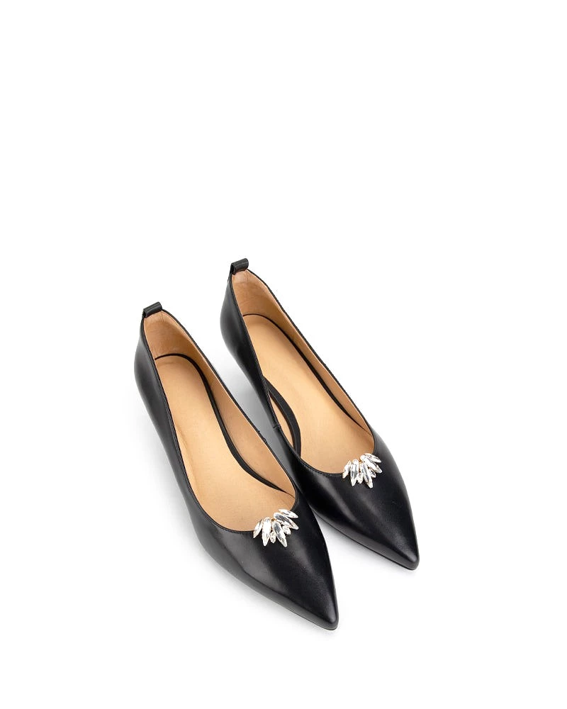 Black Classic Leather Mid Heel Pumps - Result: Stylish Black Leather Mid Heel Pumps