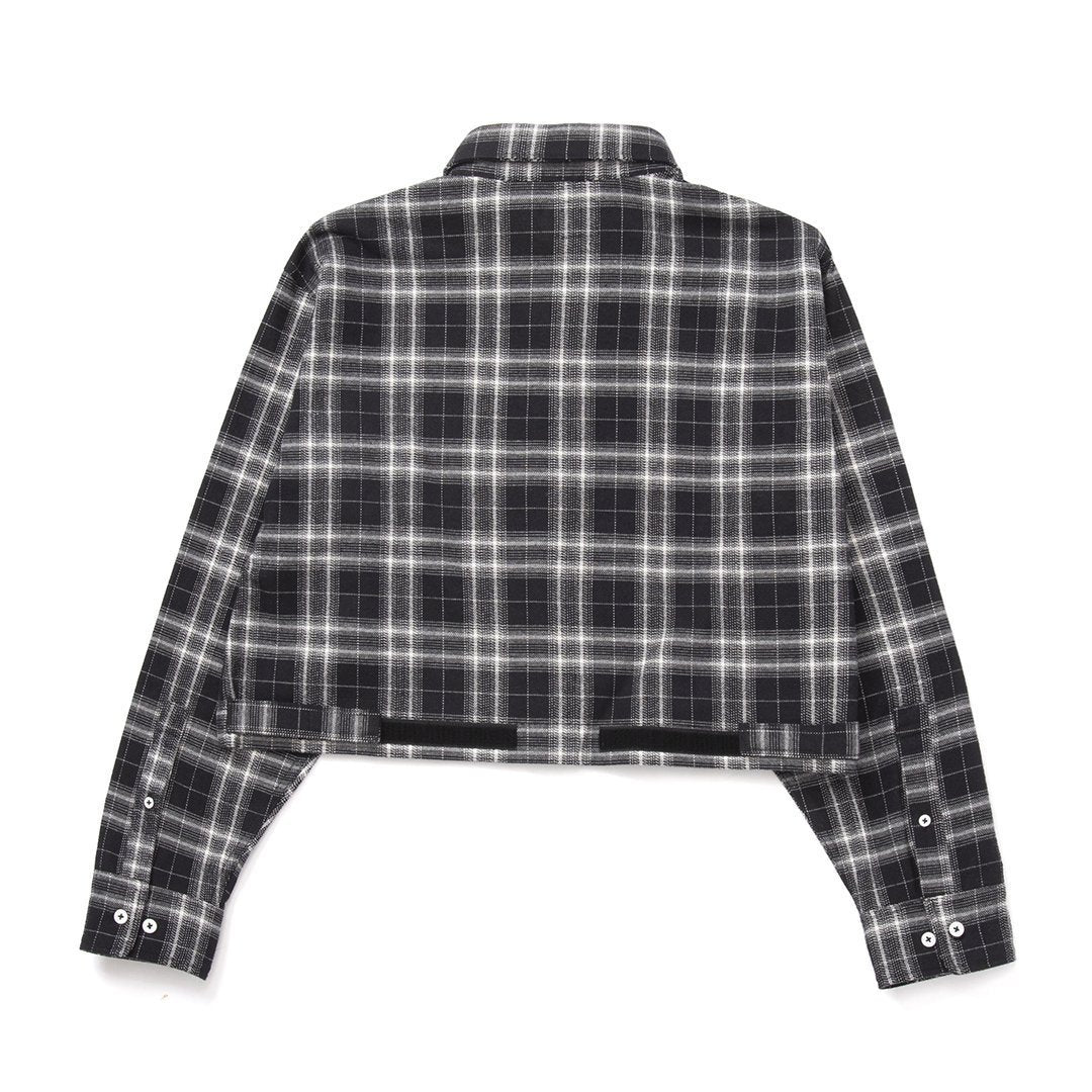 Black Crop Flannel Chemise HUF